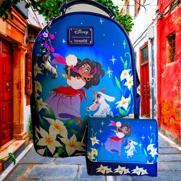 Loungefly Handbags - Loungefly Disney Hunchback of Notre Dame Esmeralda&Djali Mini Backpack&wallet🌹